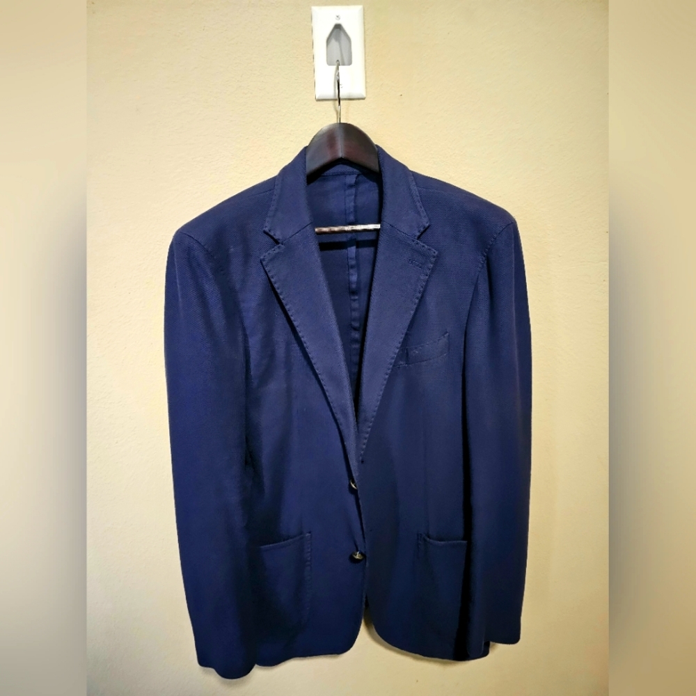 Eleventy 54 Cotton Navy Blazer